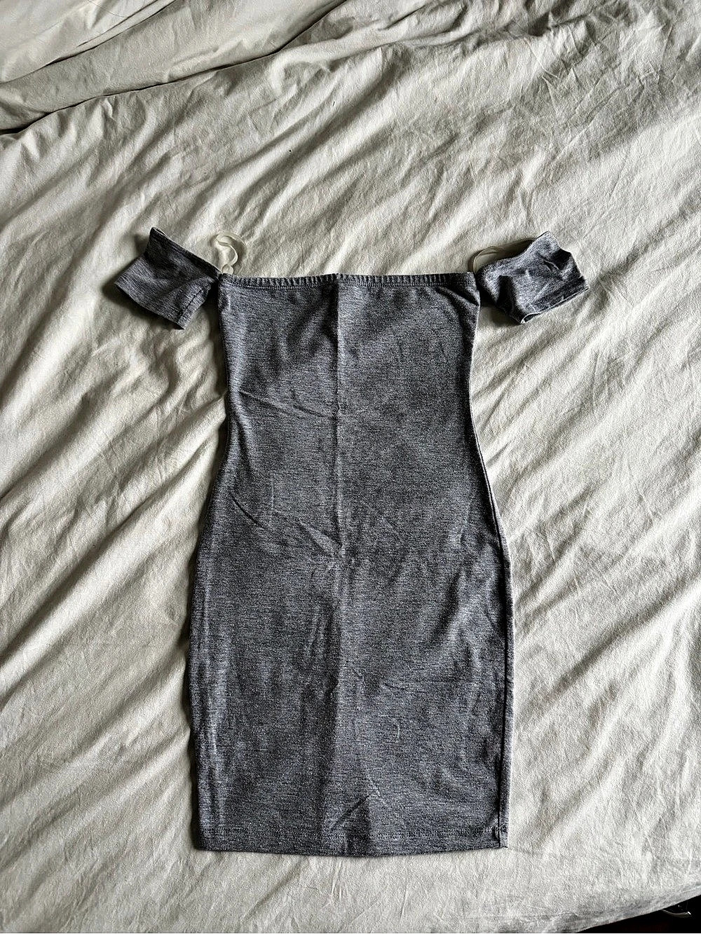 Fashion Nova Gray Strapless mini Dress